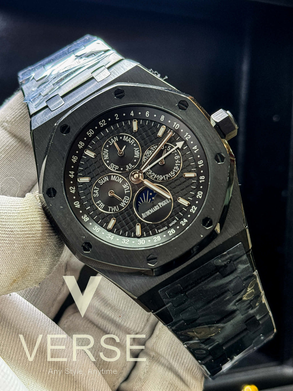 Audemars Piguet Royal Oak Perpetual Calendar Slate Black Dial 41mm 26579CE FULL SET MASTER - VERSE - 