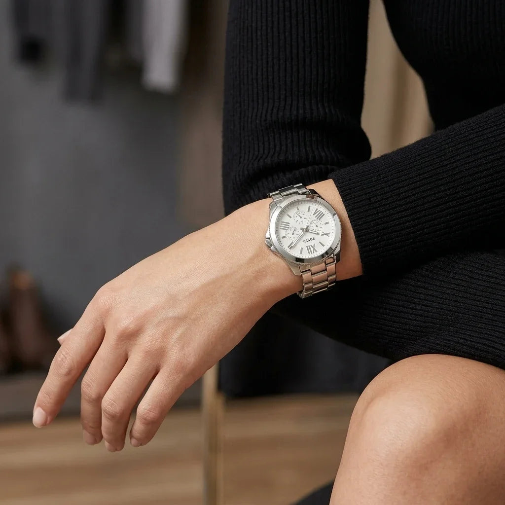 Fossil Cecile Multifunction Silver Dial Stainless Steel Women's Watch | Fossil AM4509