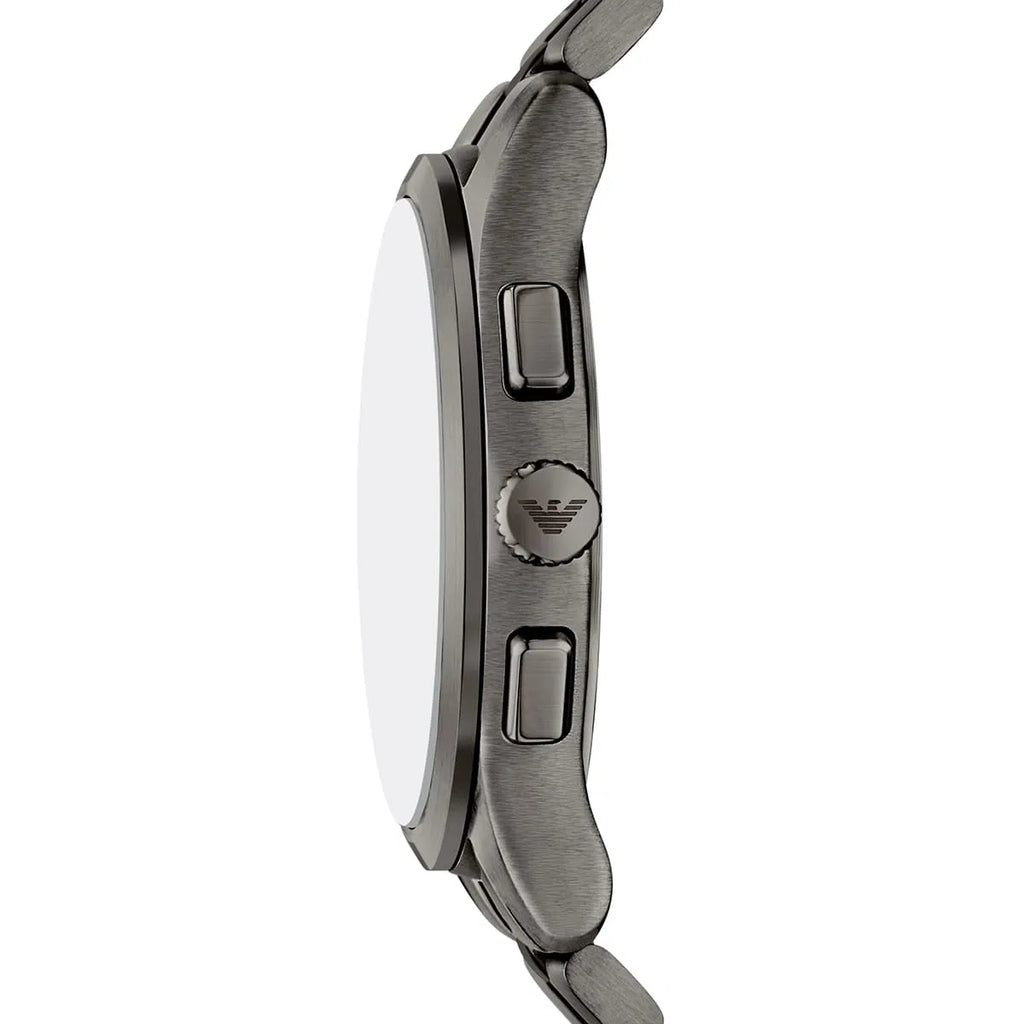 Emporio Armani Dario Chronograph Navy Blue Dial Gunmetal Stainless Steel Men's Watch | Emporio Armani AR11729