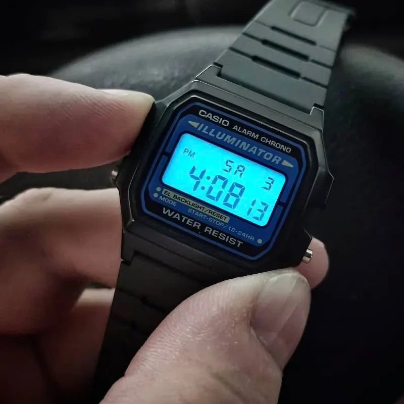Casio F-105W-1ADF Grey-Blue Digital Dial Black Resin Men's Watch | Casio F-105W-1ADF