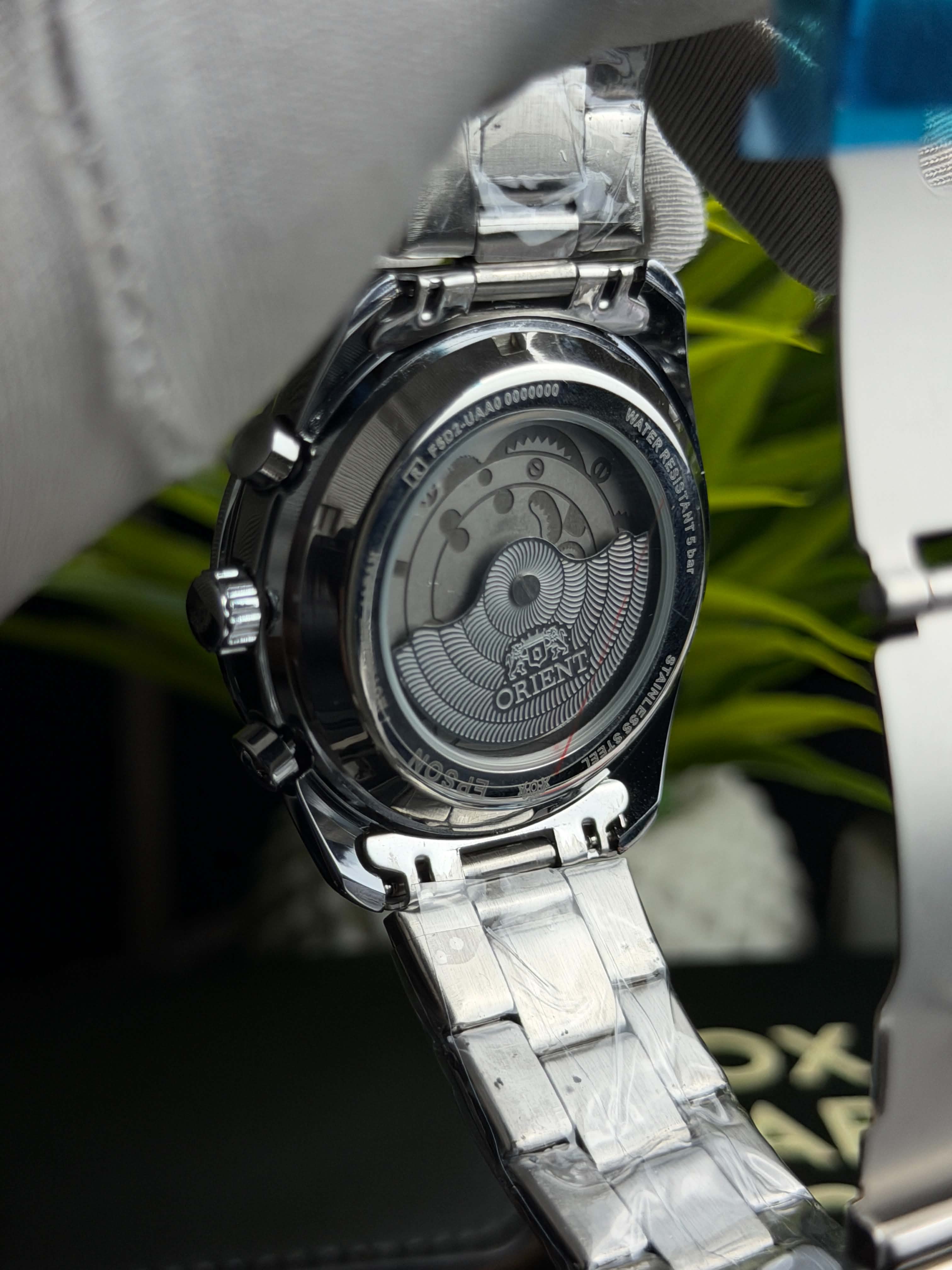 Orient Neo 70s Horizon Chronograph | Prussian Blue Dial Silver Bracelet - ( Double A )
