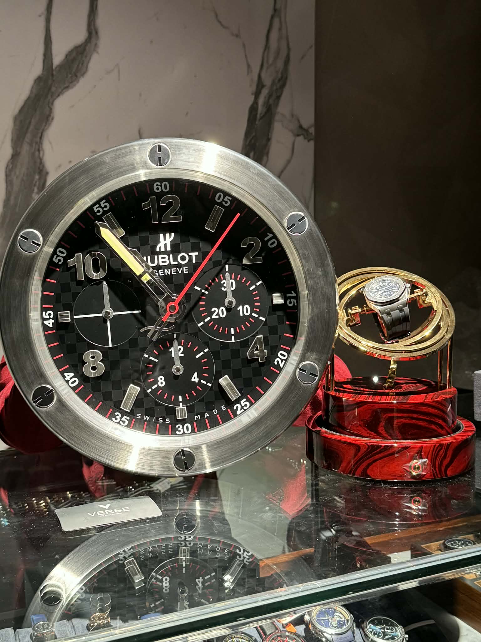 Hublot Big Bang Wall Clock – Black Checkered Dial - VERSE - 