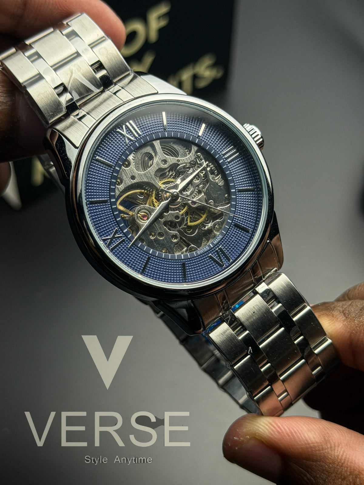 Tissot Chemin des Tourelles Automatic | Blue Skeleton Dial - ( Double A )