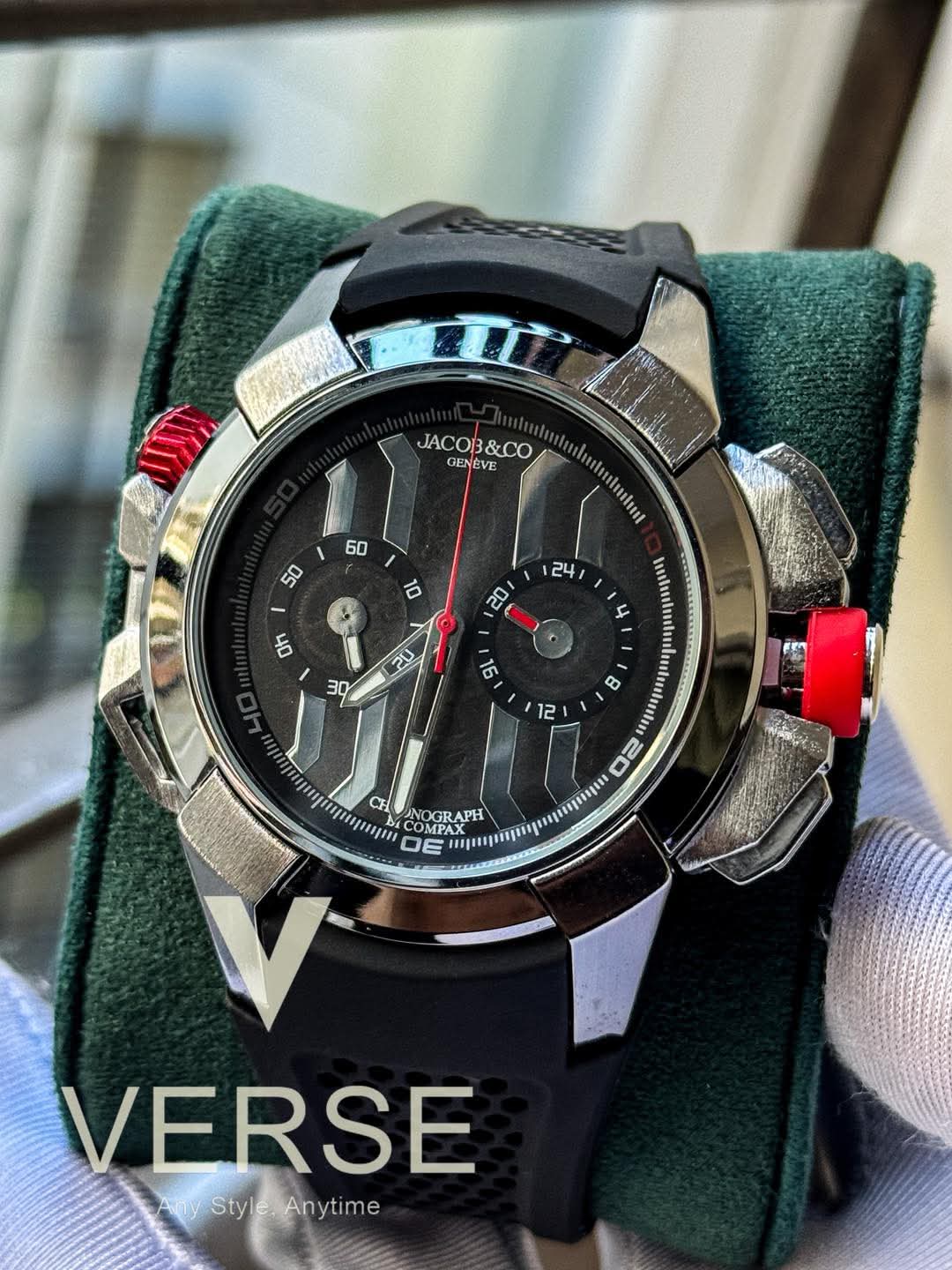 JACOB & CO EPICxCHRONO Black Belt Black Dial AA - VERSE - 