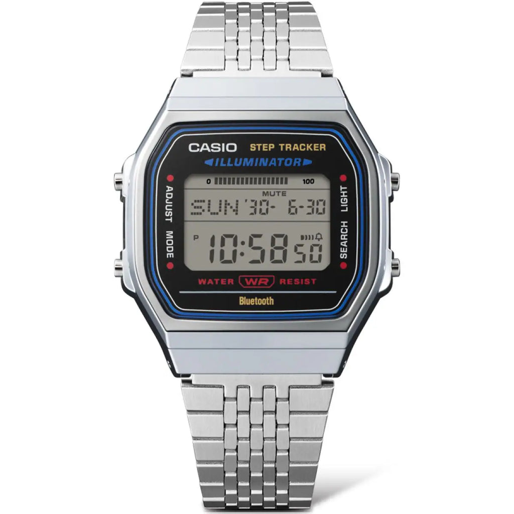 Casio Vintage ABL-100WE-1ADF Step Tracker Bluetooth Black Digital Dial Stainless Steel Unisex Watch | Casio ABL-100WE-1ADF