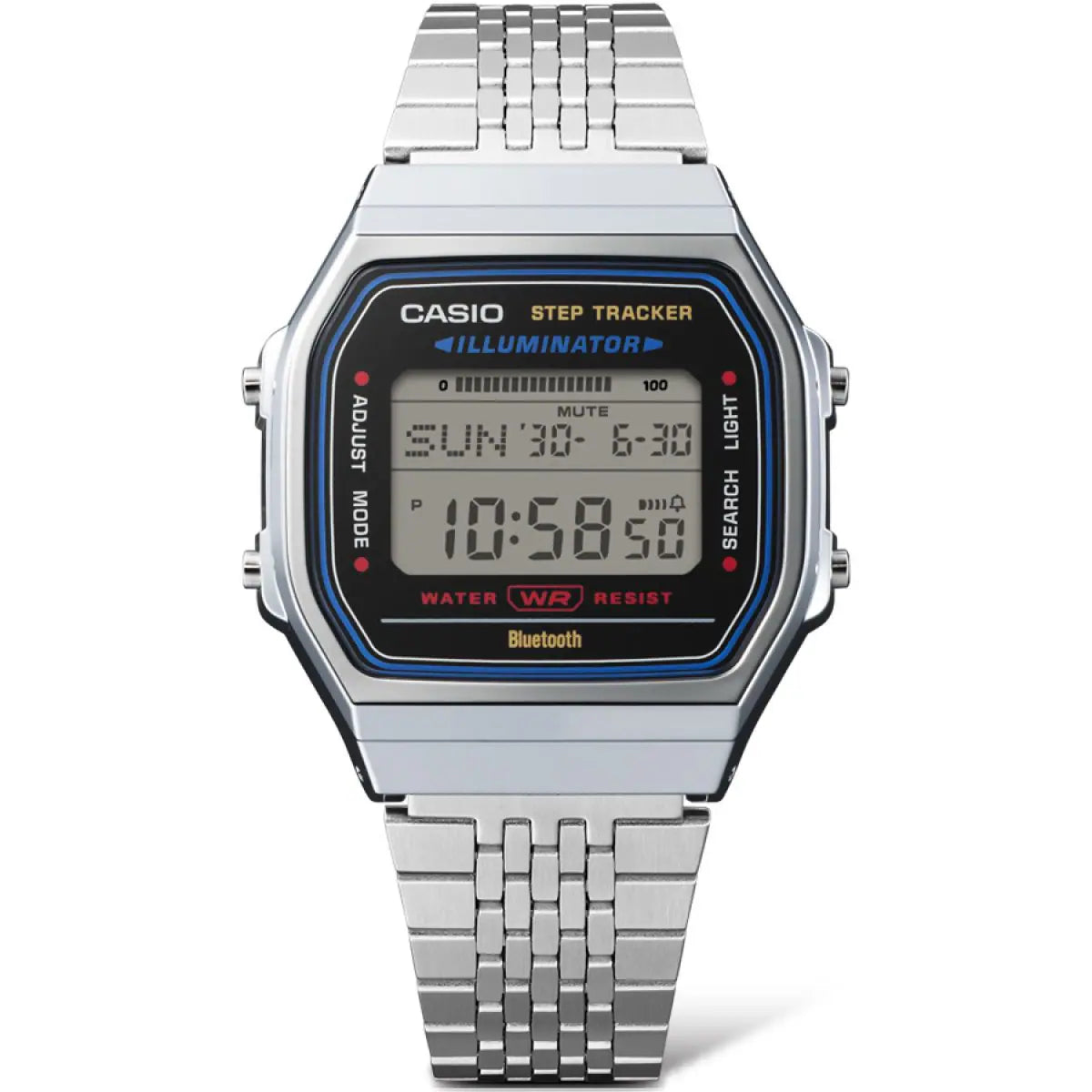 Casio Vintage ABL-100WE-1ADF Step Tracker Bluetooth Black Digital Dial Stainless Steel Unisex Watch | Casio ABL-100WE-1ADF