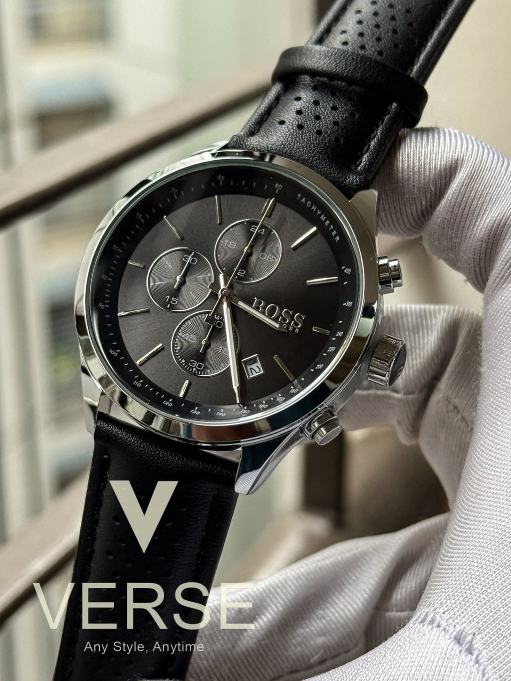 Boss Grand Prix Chronograph Black Belt AA - VERSE - 