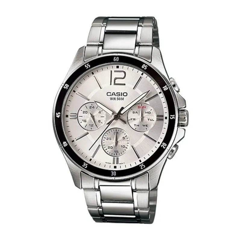Casio MTP - 1374D - 7AVDF Silver Dial Multifunction Men's Stainless Steel Watch | Casio MTP - 1374D - 7AVDF - VERSE - 