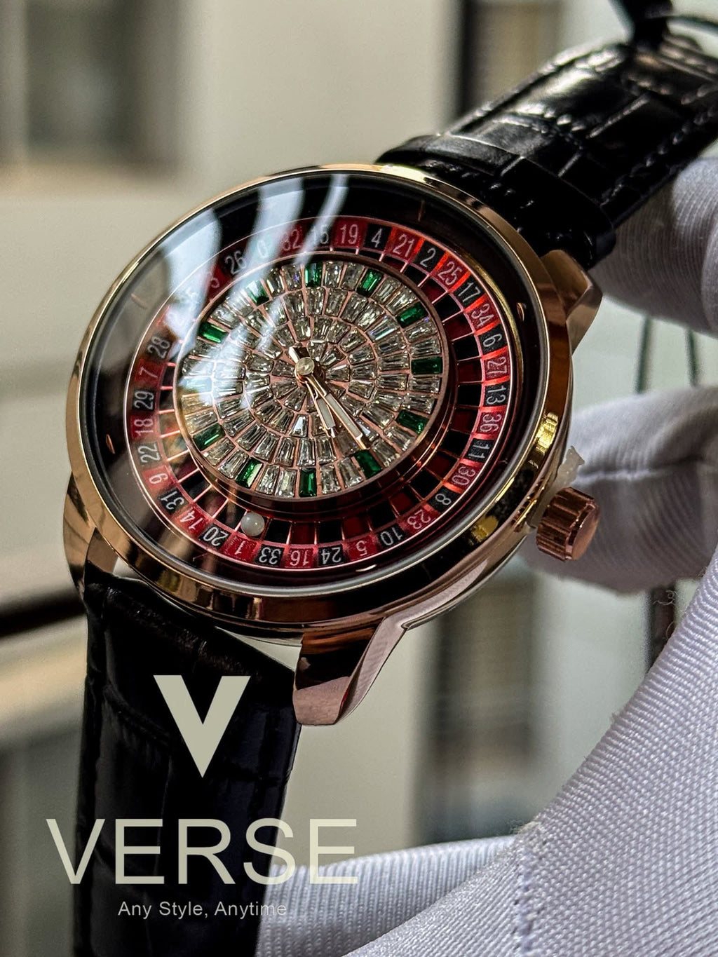 Heryi Casino Iced Royal Roulette Black Belt Rose - Gold Case - VERSE - 
