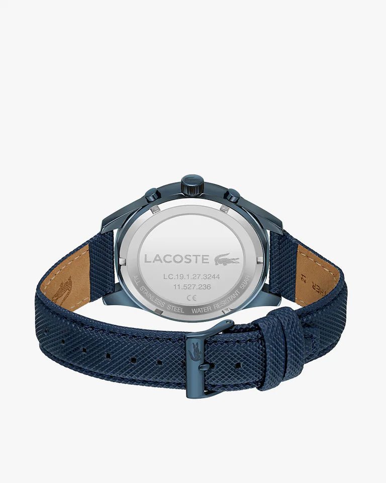Lacoste Apext Chronograph 2011297 Men’s 44mm Blue Dial Leather Watch| Lacoste Apext Chronograph 2011297 - VERSE - 