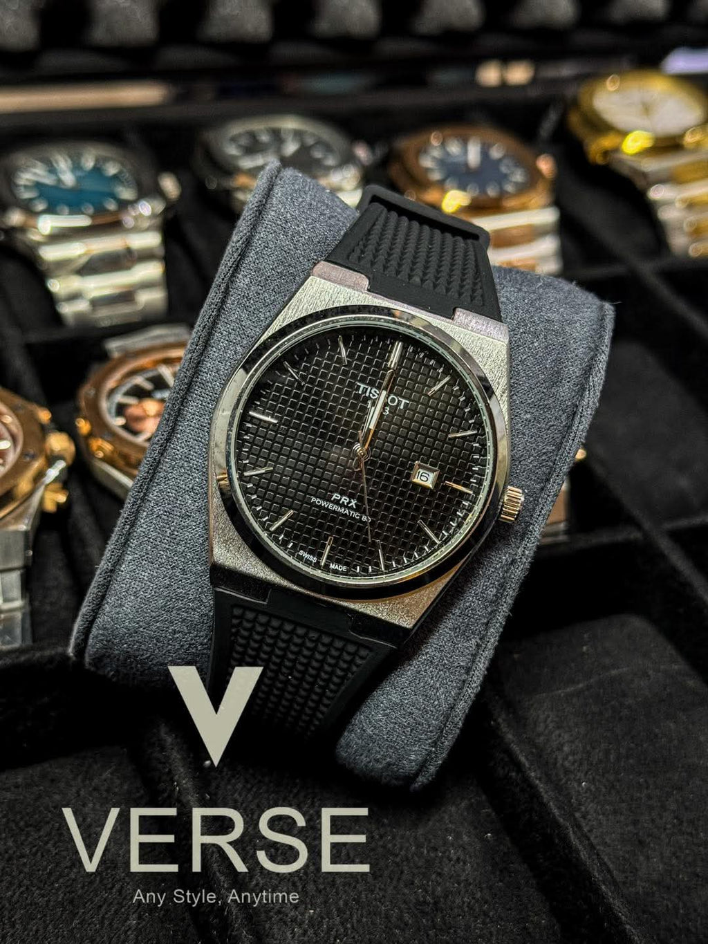Tissot PRX Powermatic 80 Black Waffle Dial AA - VERSE - 