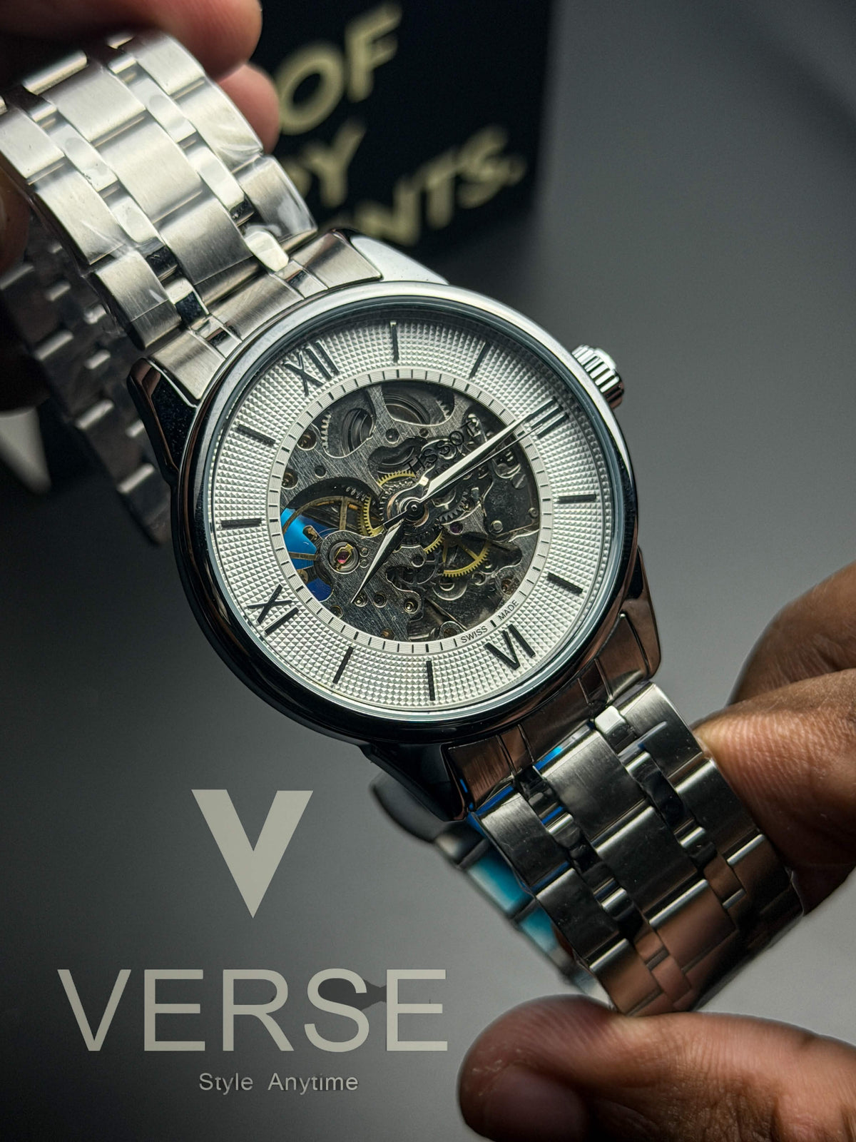Tissot Chemin des Tourelles Automatic | White Skeleton Dial - ( Double A )
