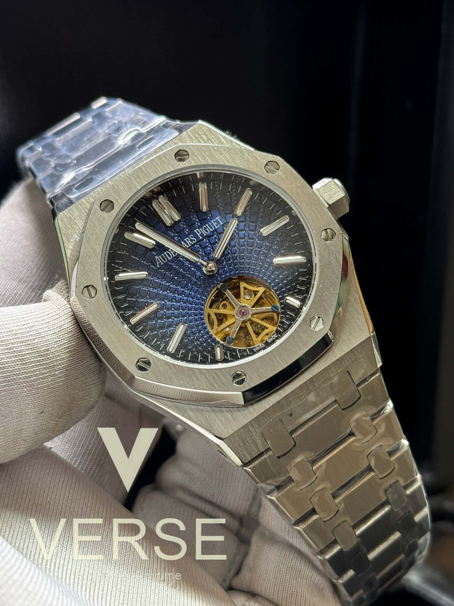 Audemars Piguet Royal Oak Selfwinding Flying Tourbillon 41mm – Smoked Blue Dial MASTER - VERSE - 
