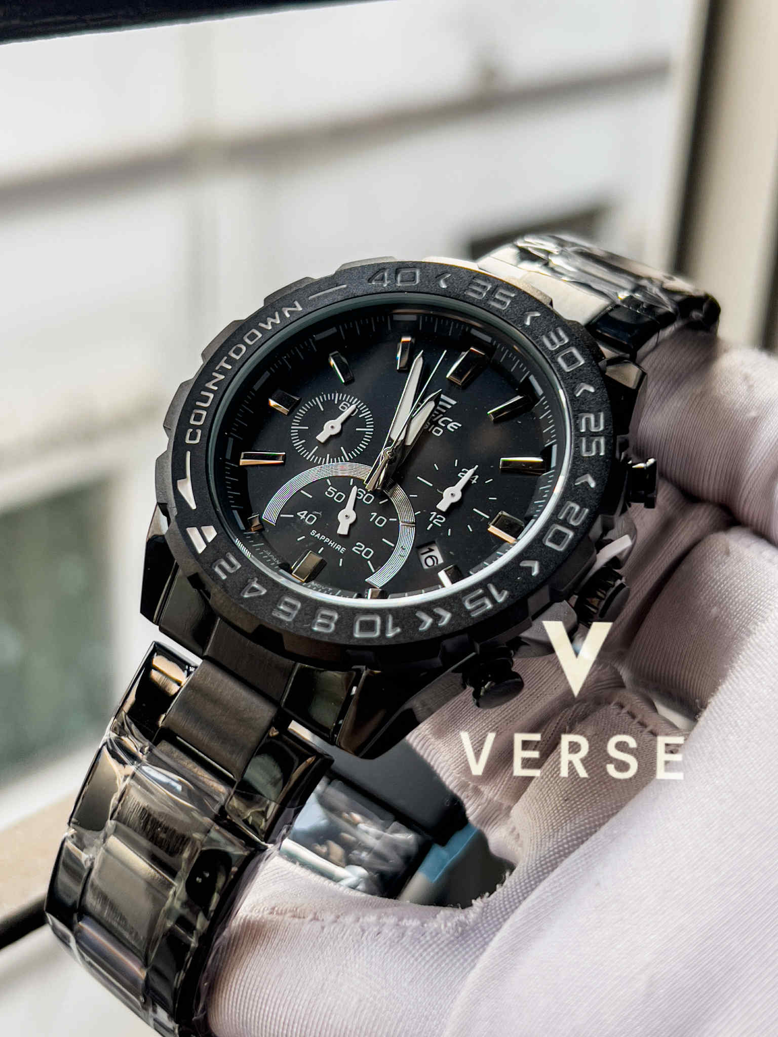 Casio Edifice 566DB Black Chain Black Bezel - Dial AA - VERSE - 