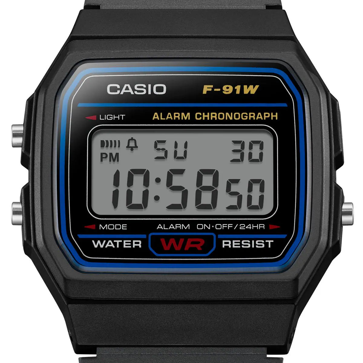 Casio F-91W-1DG Black Digital Dial Black Resin Men's Watch | Casio F-91W-1DG