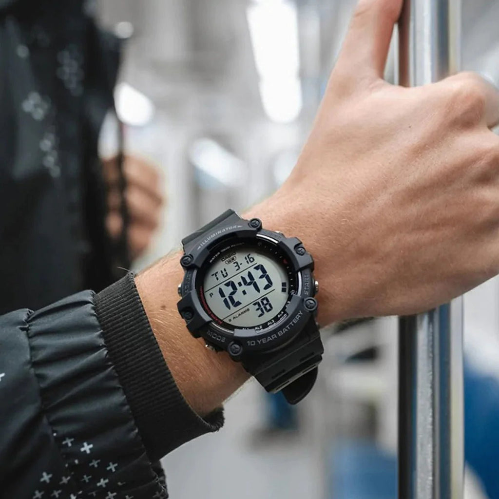 Casio AE - 1500WH - 1AVDF Gray Tone Men's 100M Digital Black Resin Watch | Casio AE - 1500WH - 1AVDF - VERSE - 