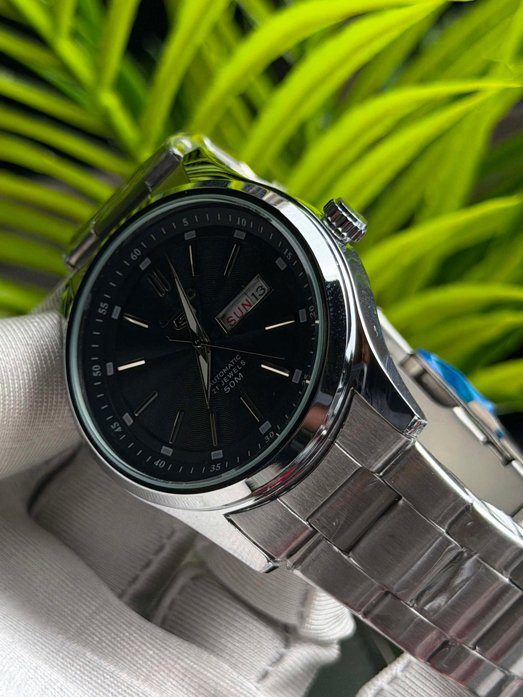 Seiko 5 SNKM87K1 "DressKX" Quartz | Sun Black Dial - ( Double A )