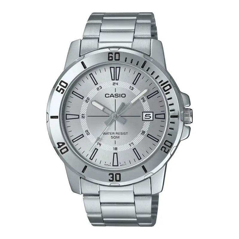 Casio MTP - VD01D - 7CVUDF Silver Dial Men's Stainless Steel Watch | Casio MTP - VD01D - 7CVUDF - VERSE - 