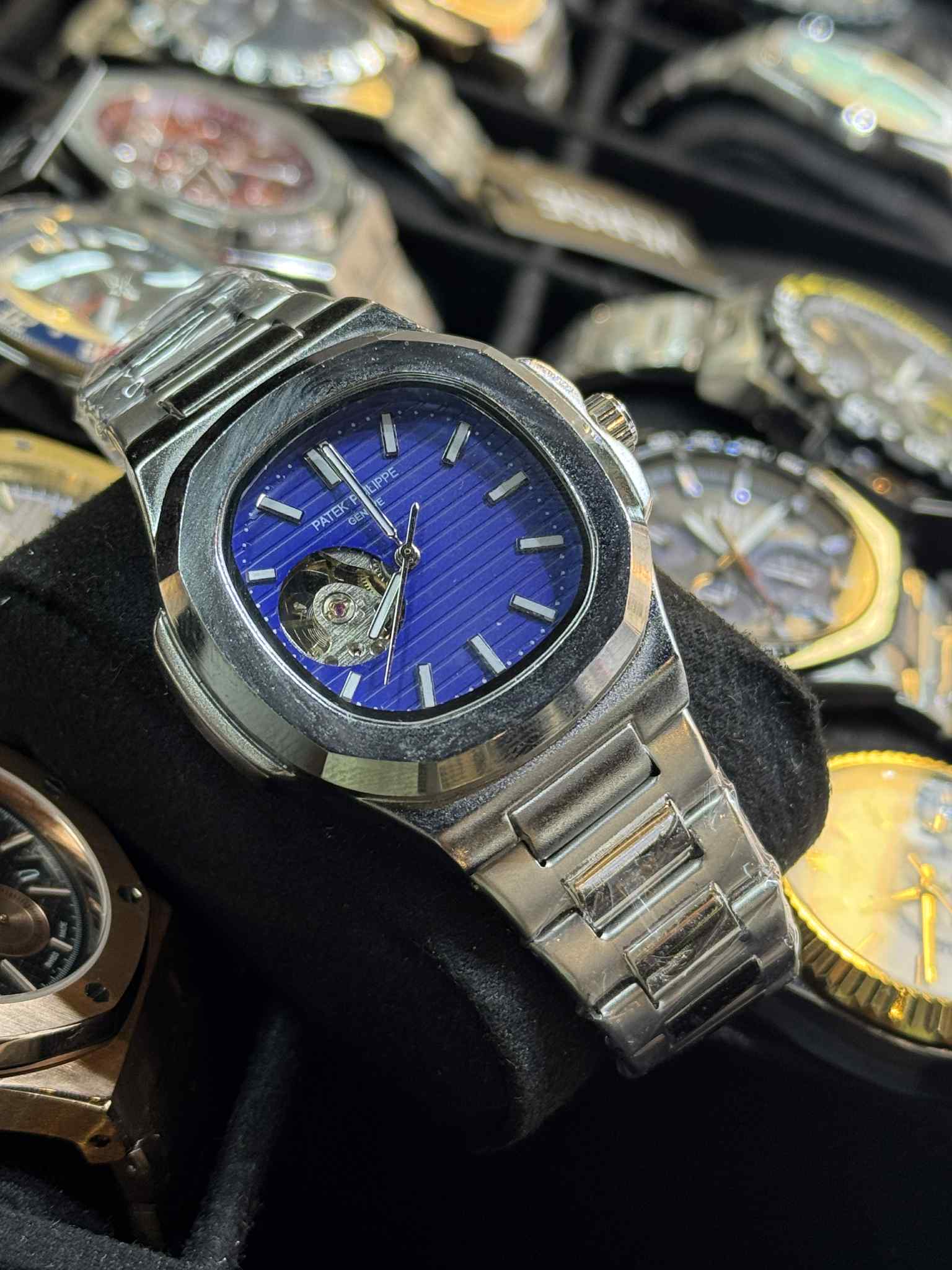 Patek Nautilus Automatic Open Heart Blue Dial AA - VERSE - 