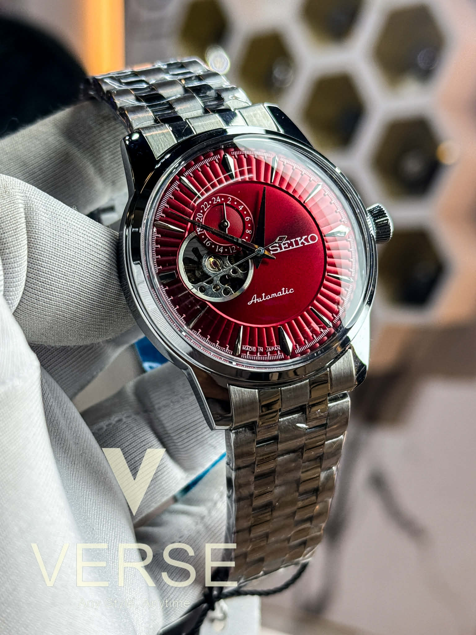 Seiko Presage Open Heart Automatic | Red Dial - Semi Triple A - VERSE - 