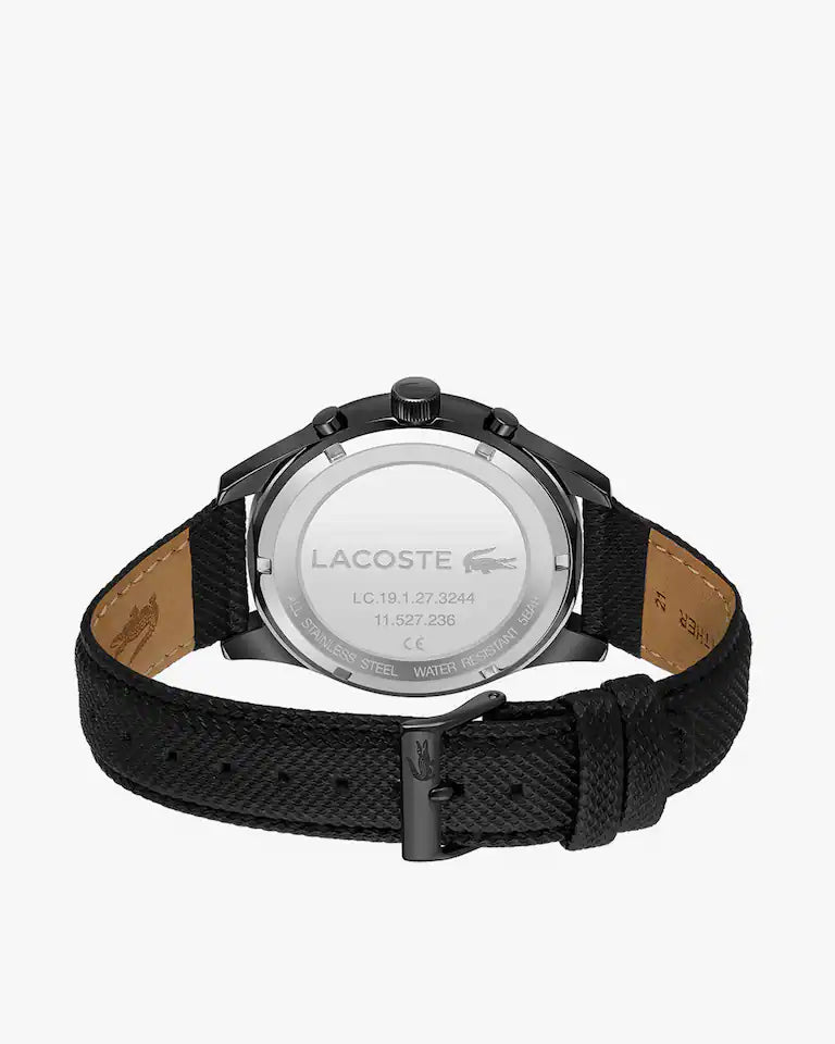 Lacoste Apext Chronograph 2011296 Men’s 44mm Black Dial Leather Watch| Lacoste Apext Chronograph 2011296 - VERSE - 
