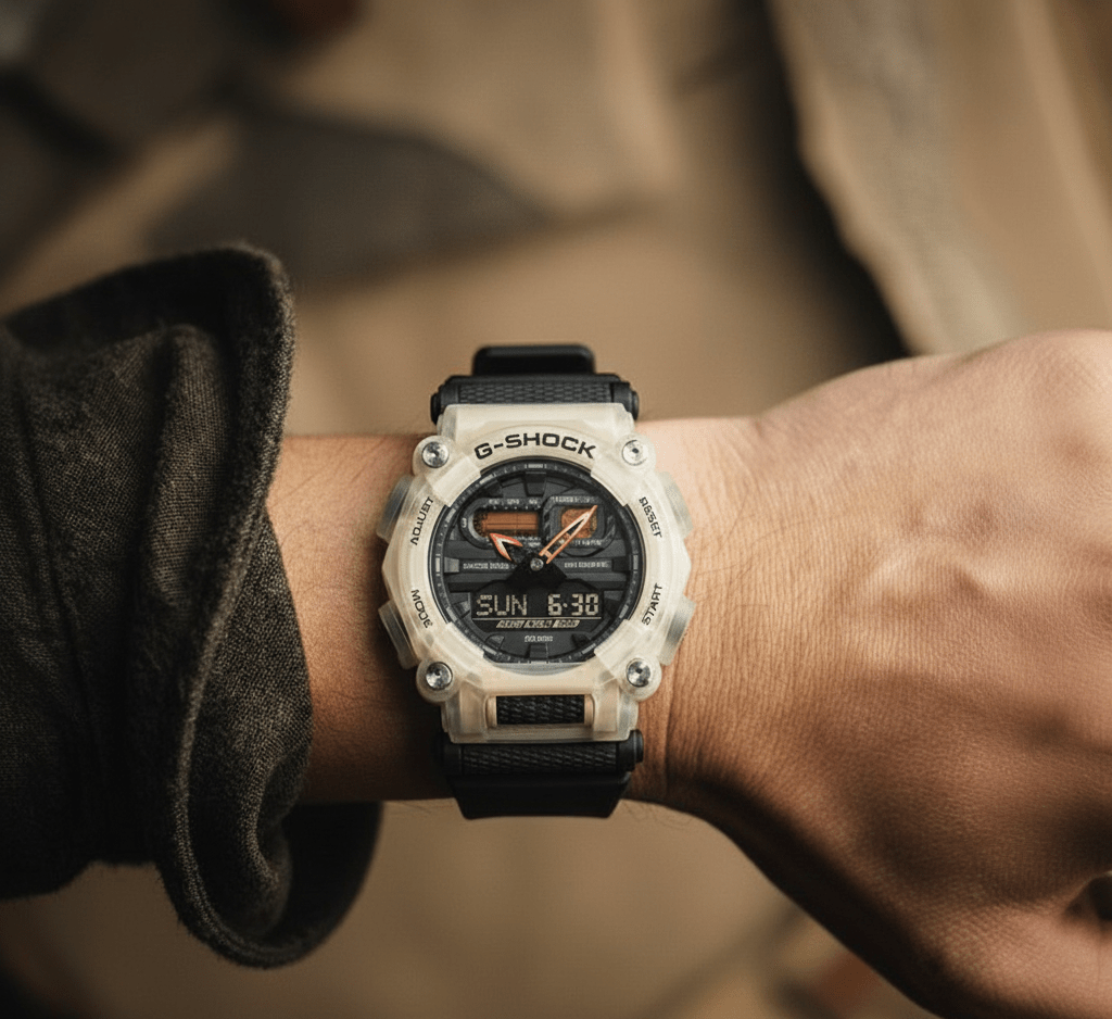 Casio G-Shock GA-900TS-4A Tough Street Series Orange Resin Men’s Analog-Digital Watch| Casio G-Shock GA-900TS-4AVERSE