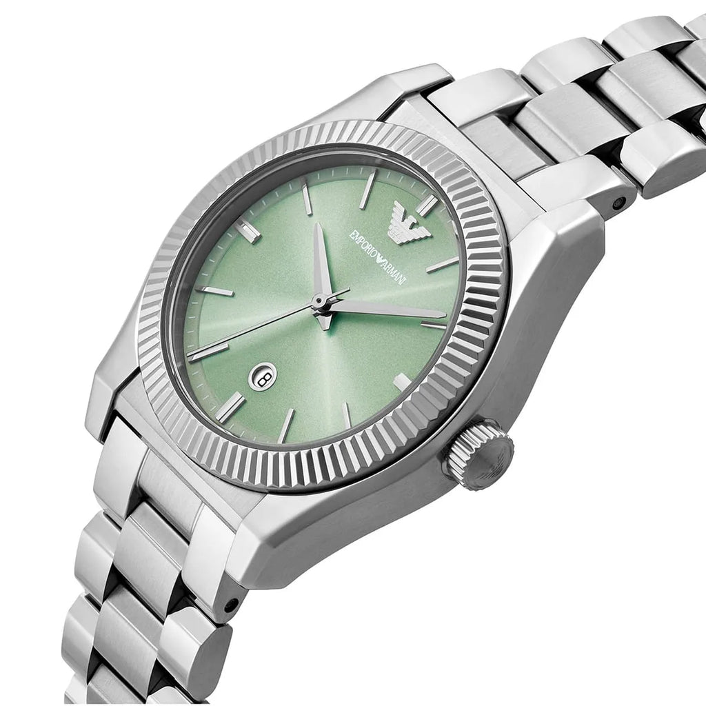 Emporio Armani Federica AR11656 Mint Green Dial Stainless Steel Women's Watch | Emporio Armani AR11656