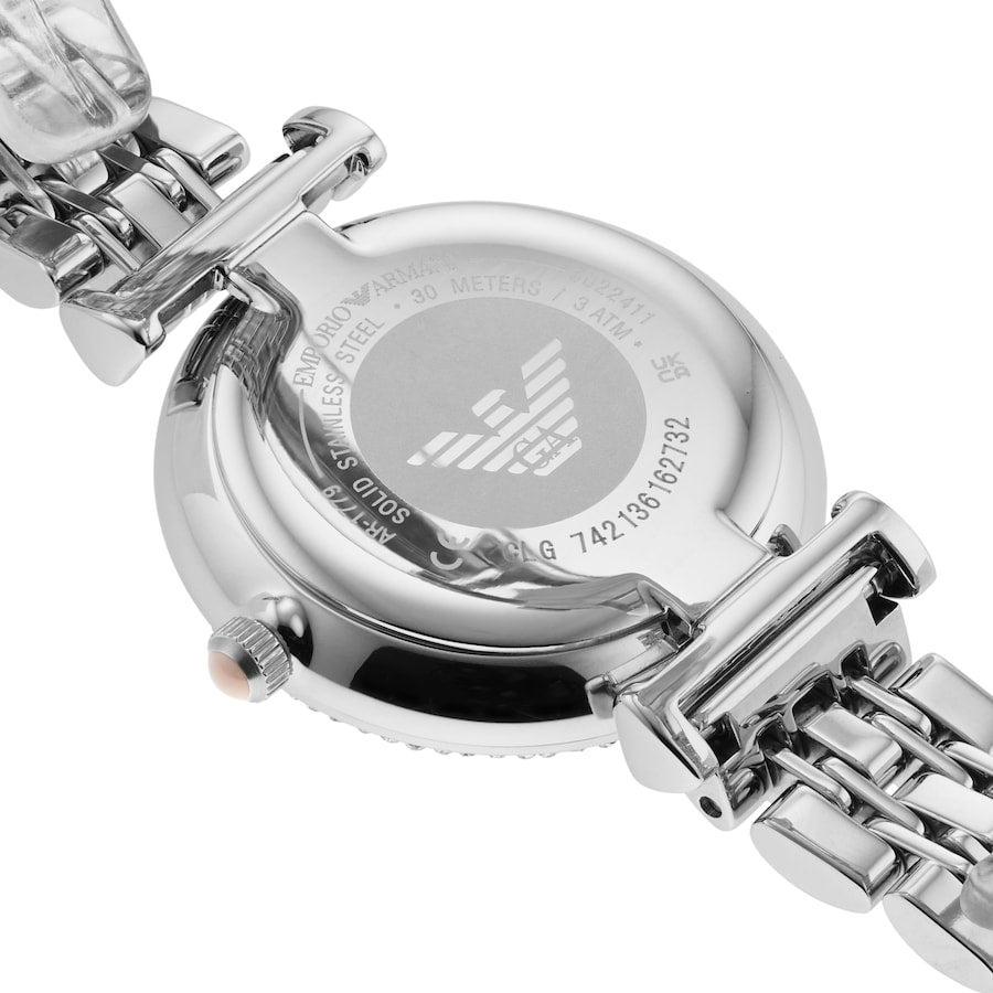 Emporio Armani AR1779 Women’s Pink Mother - of - Pearl Dial Stainless Steel Watch| Emporio Armani AR1779 - VERSE - 