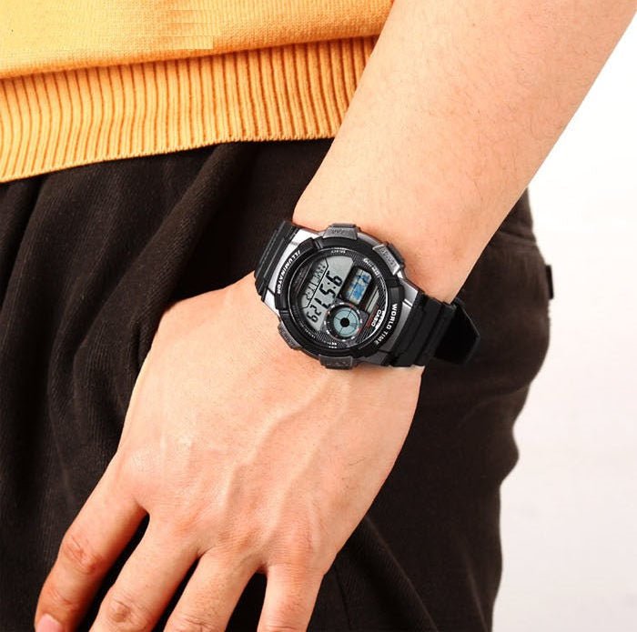 Casio AE - 1000W - 1BVDF 100M Men's Digital Black Resin Watch | Casio AE - 1000W - 1BVDF - VERSE - 