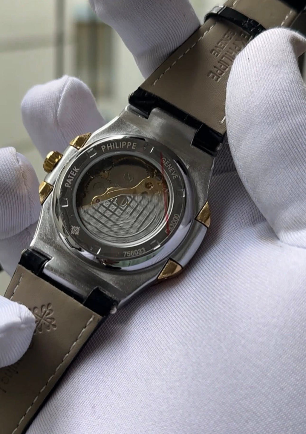 Patek Philippe Nautilus Automatic Brown Belt White Dial AA - VERSE - 