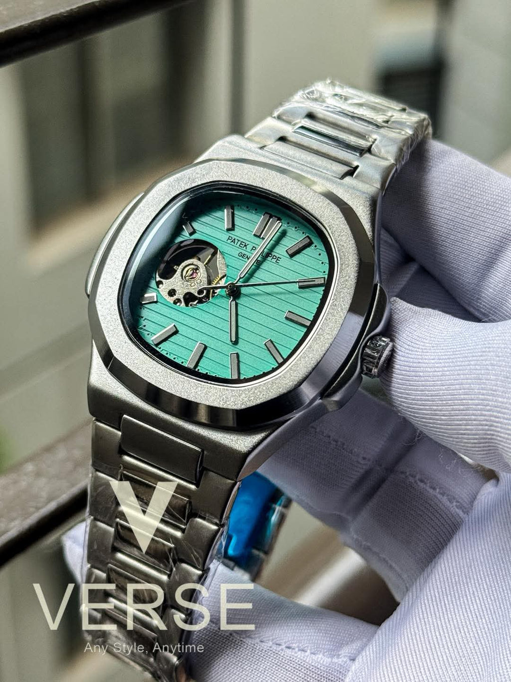 Patek Philippe Nautilus Open Heart Automatic Tiffany Dial AA - VERSE - 