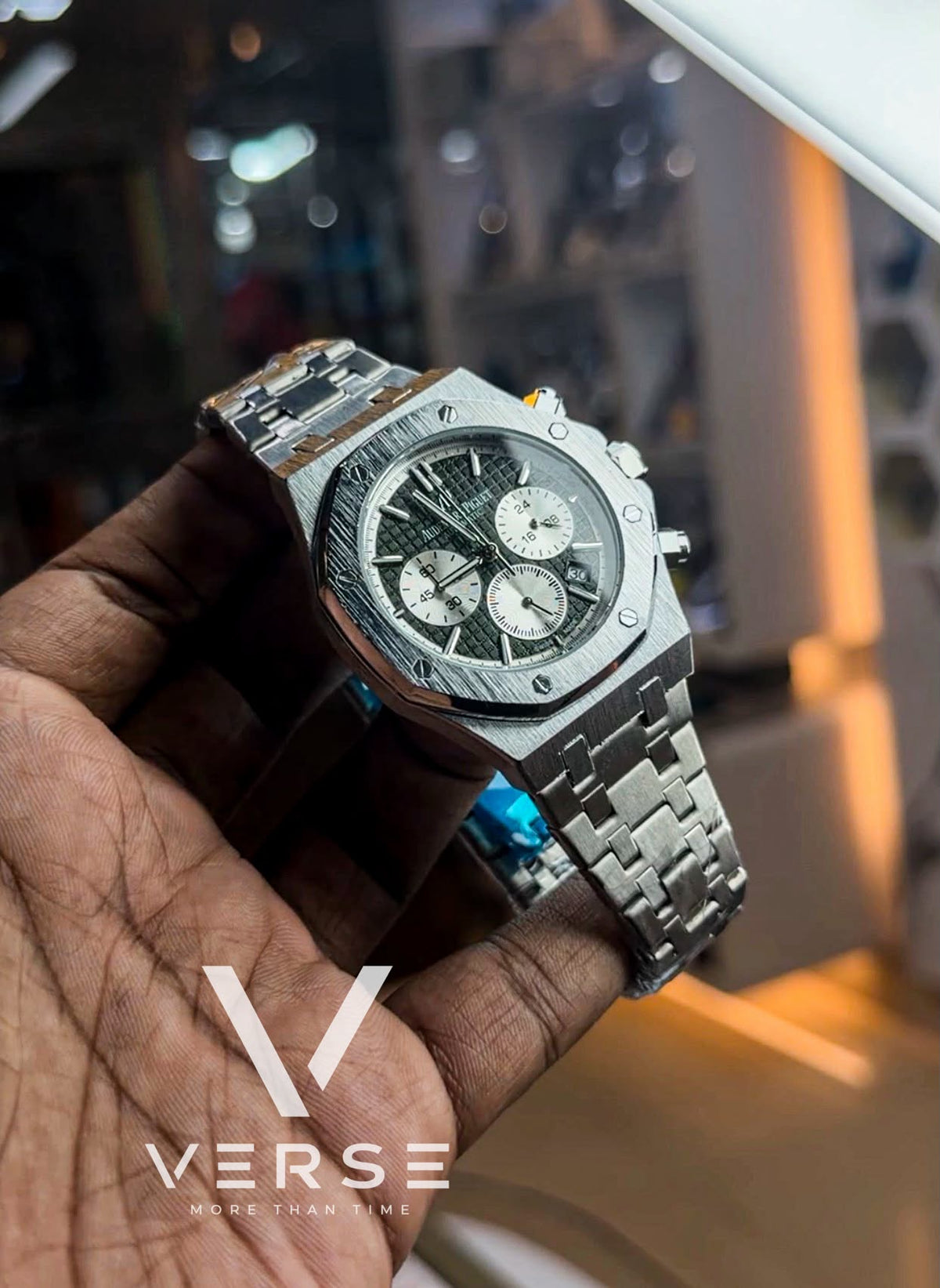 Audemars Piguet Royal Oak Chronograph | Khaki Green Reverse Panda Dial - ( Double A )