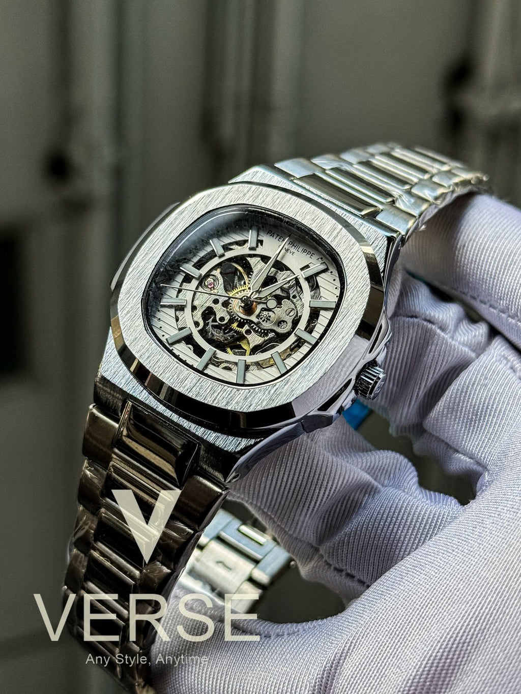 Patek Philippe Nautilus Automatic Skeleton White Dial AA - VERSE - 