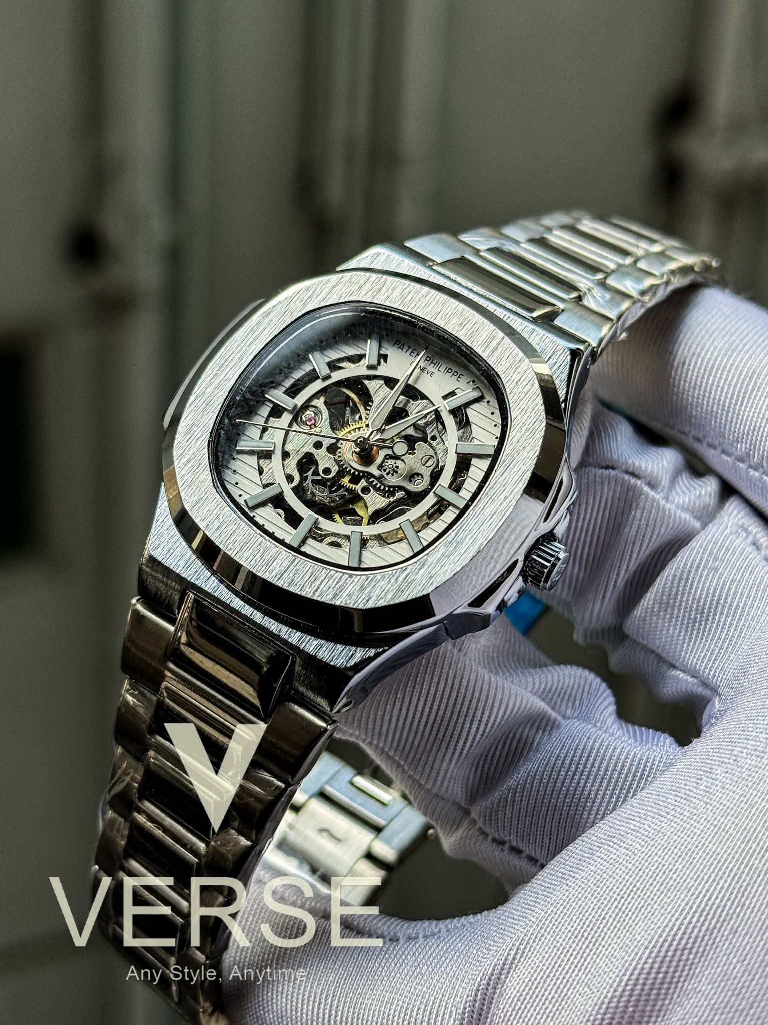 Patek Philippe Nautilus Automatic Skeleton White Dial AA - VERSE - 