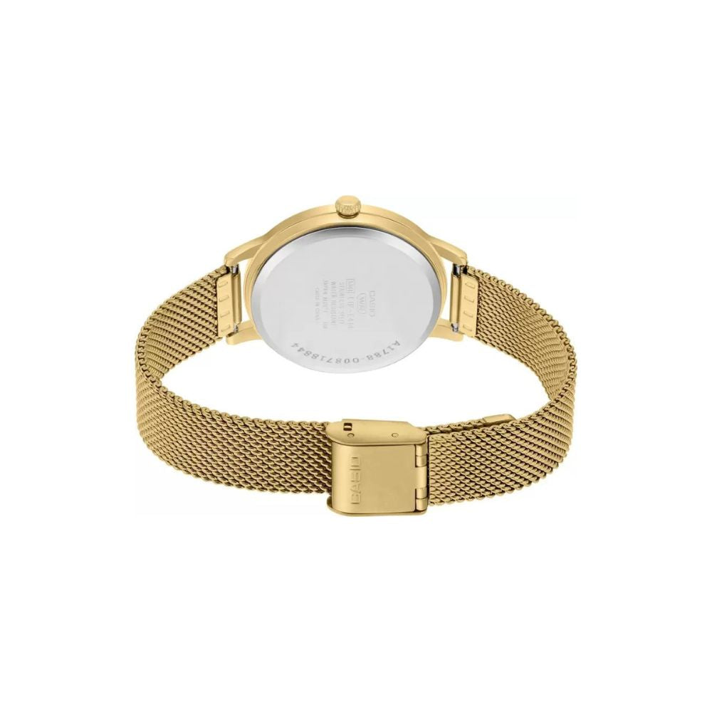 Casio LTP-E157MG-9ADF Champagne Gold Dial Gold Stainless Steel Mesh Women's Watch | Casio LTP-E157MG-9ADF
