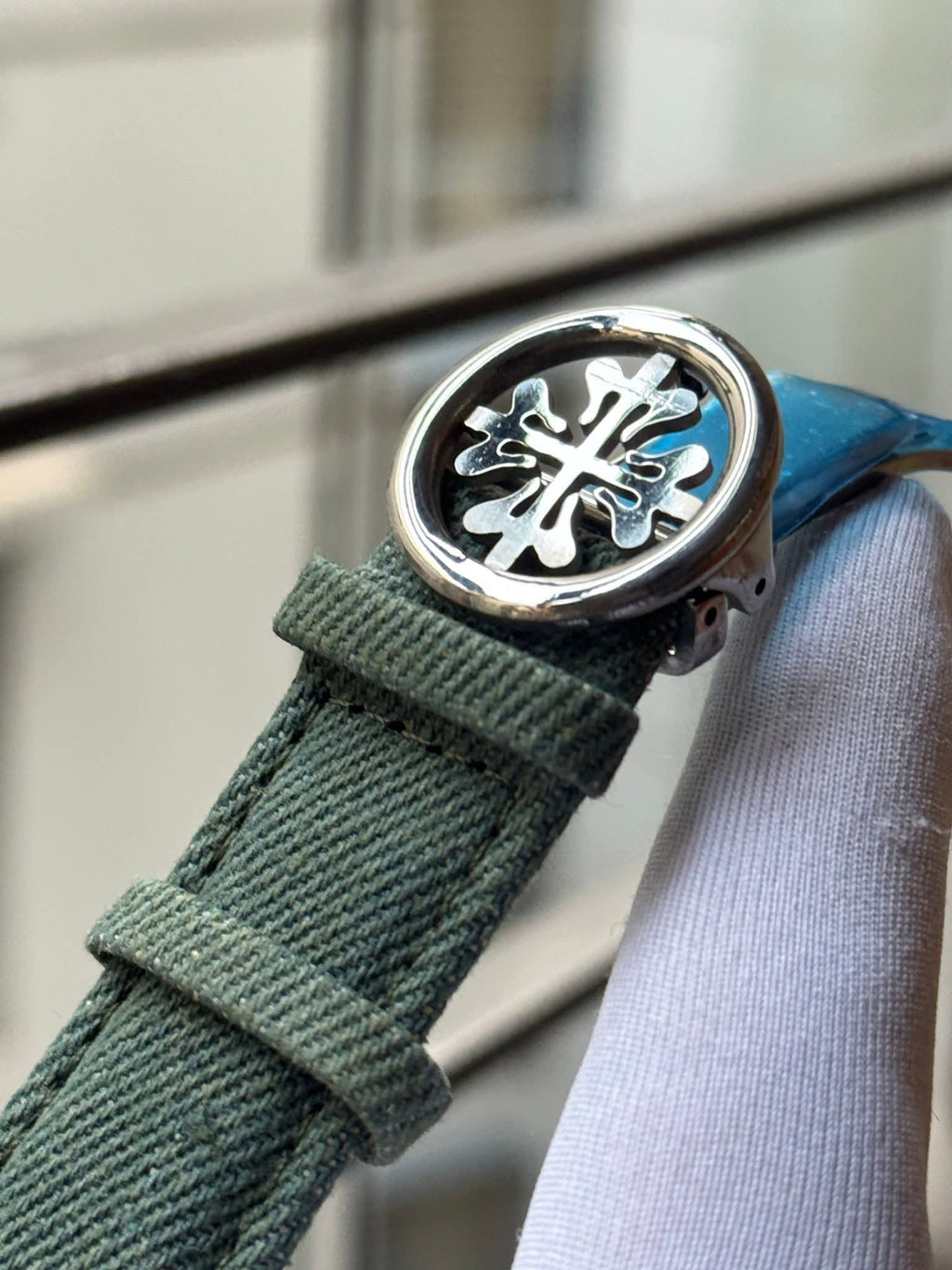 Patek Philippe Nautilus Denim Quartz | Olive Green Fumé Dial - AA - VERSE - 