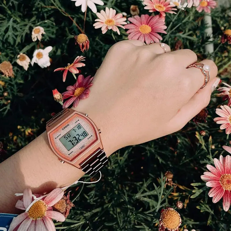 Casio Vintage B640WC-5ADF Digital Rose Gold Stainless Steel Unisex Watch | Casio B640WC-5ADF