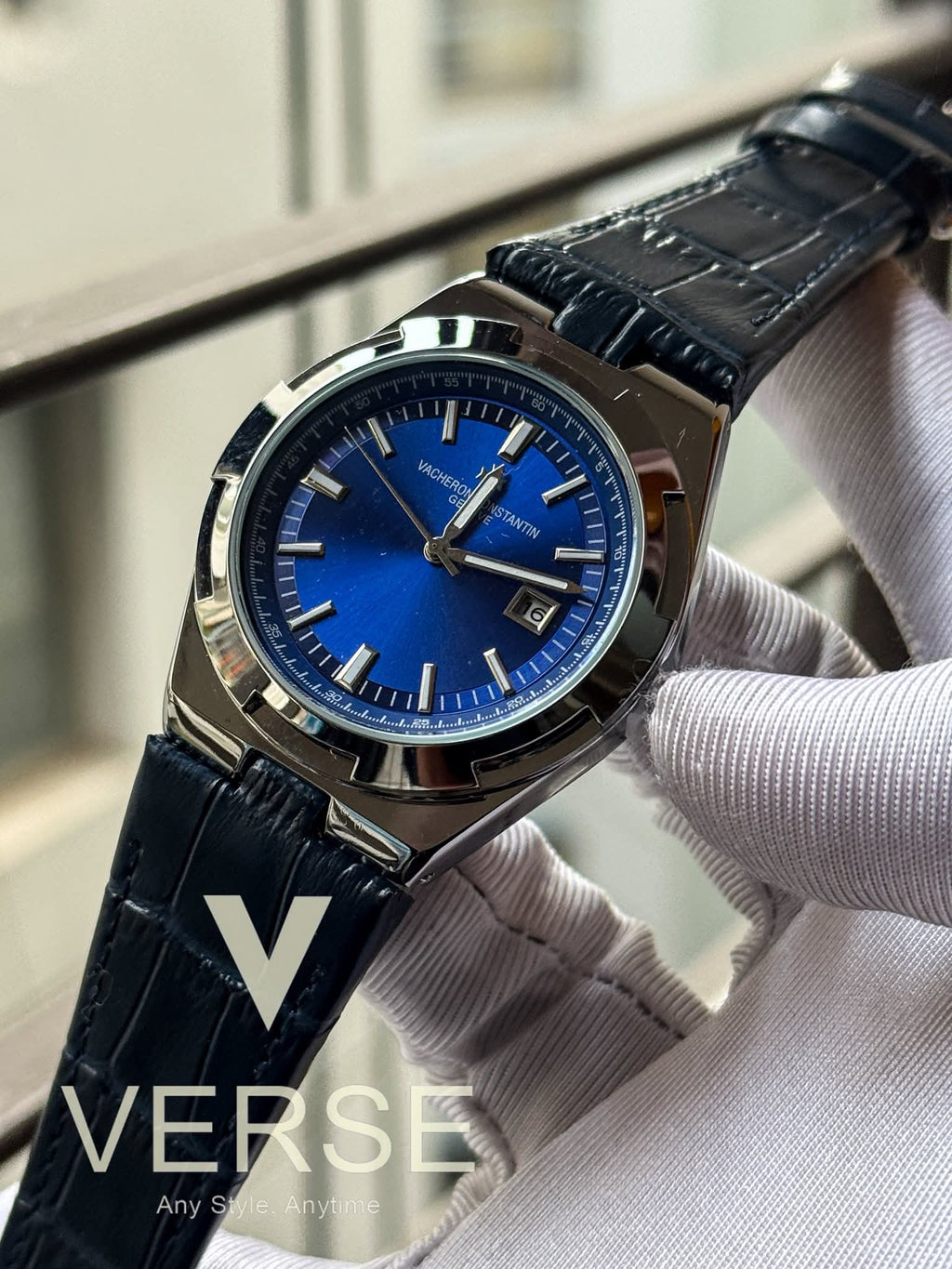 Vacheron Constantin Overseas Quartz Blue Belt Blue Dial AA - VERSE - 