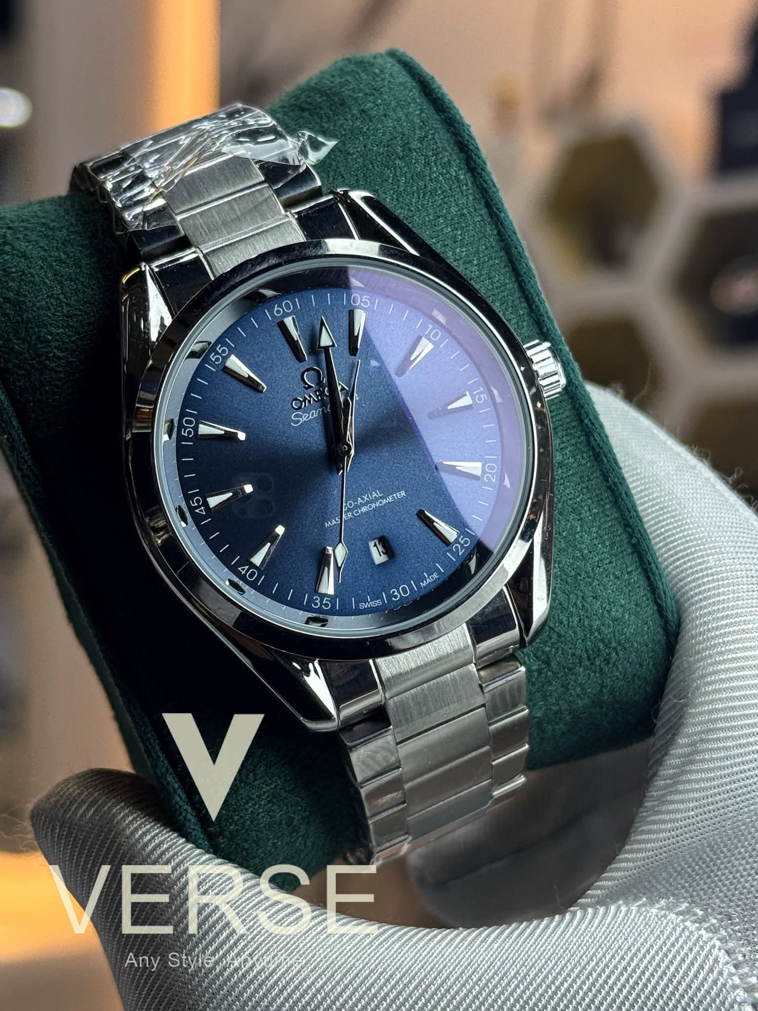 Omega Seamaster AquaTerra Automatic Sunburst Atlantic Blue Dial AA - VERSE - 
