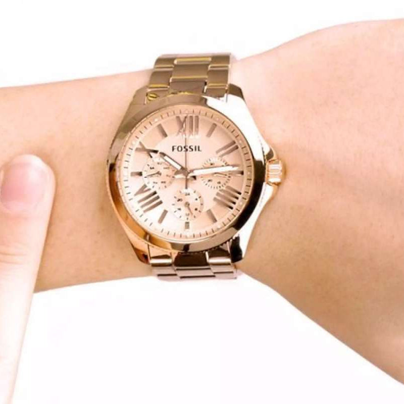 Fossil Cecile Multifunction Rose Gold Dial Rose Gold Stainless Steel Women's Watch | Fossil AM4511
