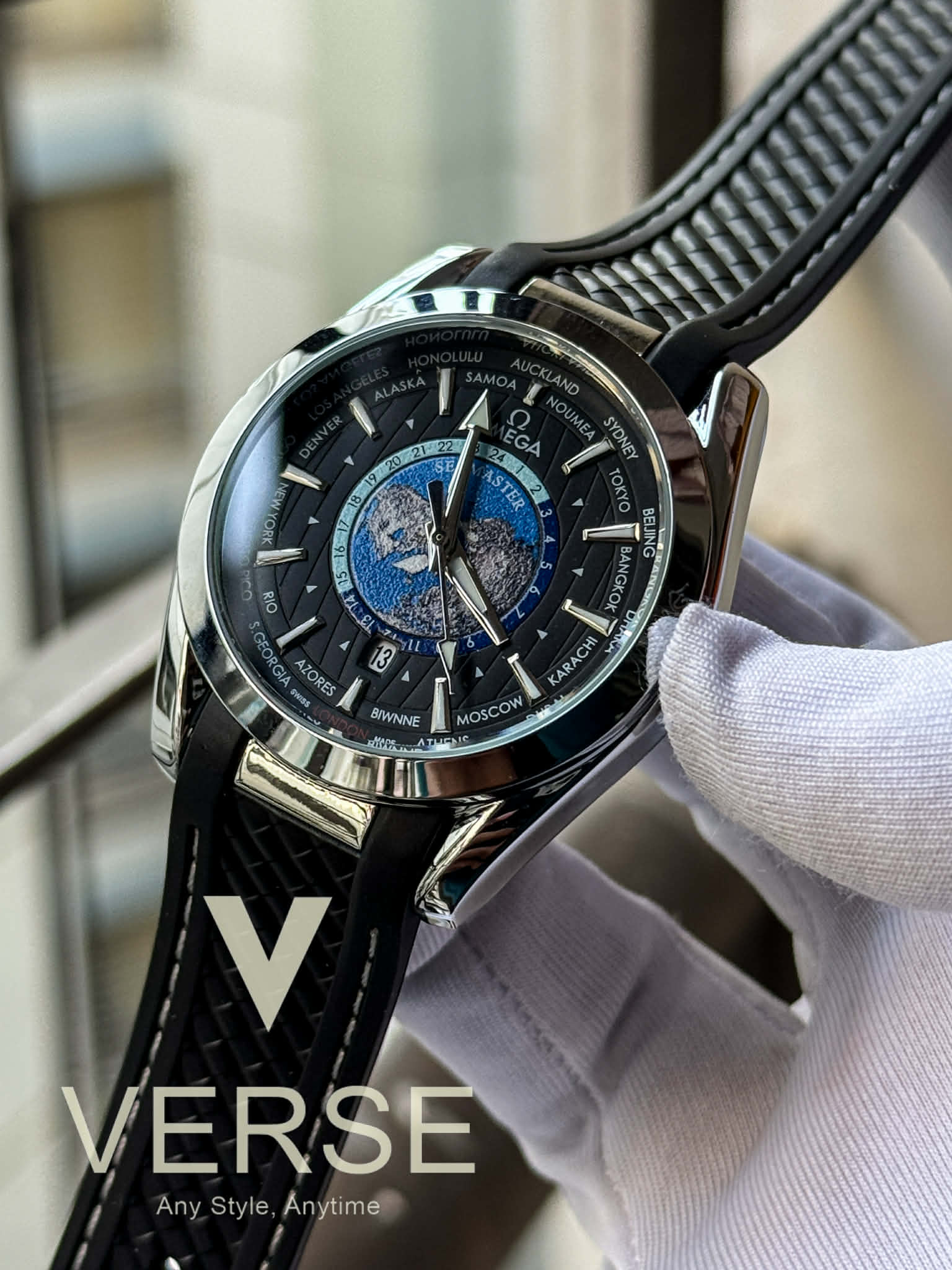 Omega Seamaster AquaTerra Worldtimer | Sweep Black - AA - VERSE - 