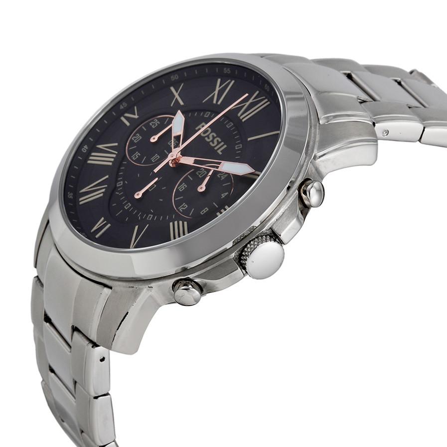 Fossil Grant Chronograph Black Dial Stainless Steel Men's Watch | Fossil FS4994