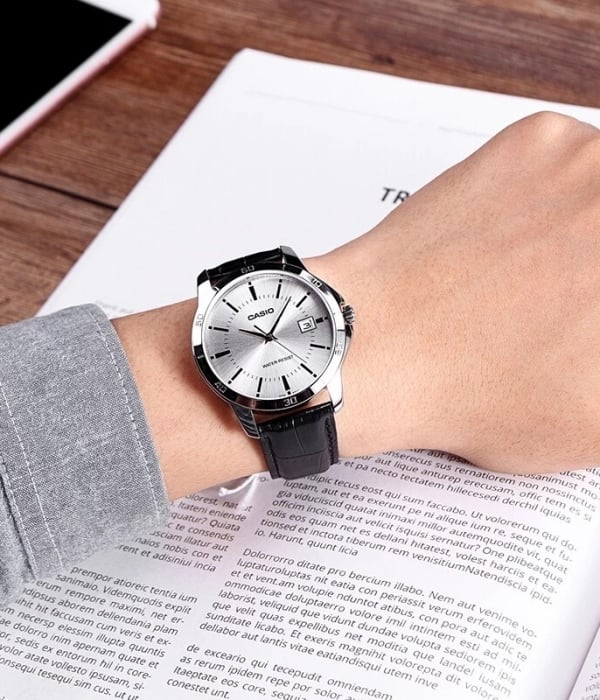 Casio MTP - V004L - 7AUDF White Dial Leather Strap Men's Watch | Casio MTP - V004L - 7AUDF - VERSE - 