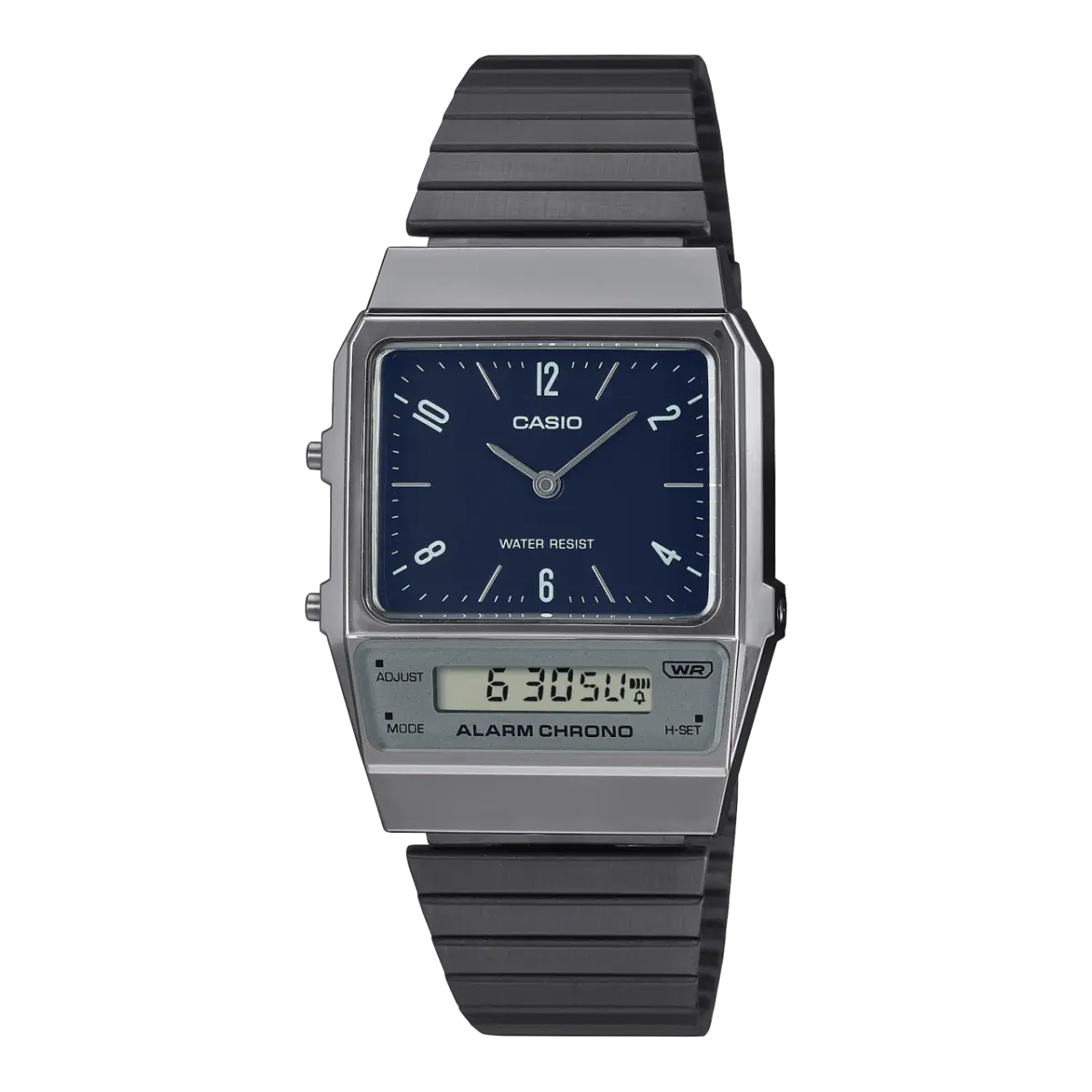 Casio Vintage AQ-800EB-2A Analog-Digital Navy Blue Dial Dark Gray Band Unisex Watch | Casio AQ-800EB-2A