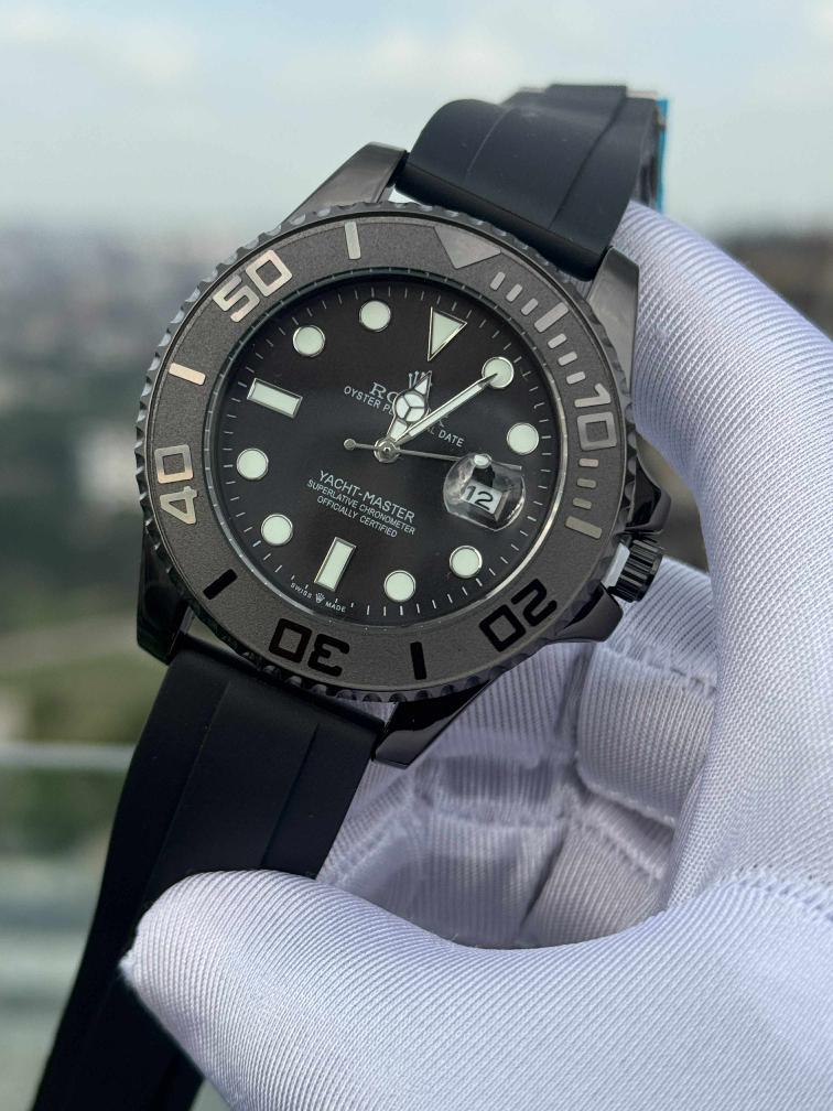 Rolex Yacht - Master 42 | Triple - Black Oyesterflex ( Double A ) - VERSE - 