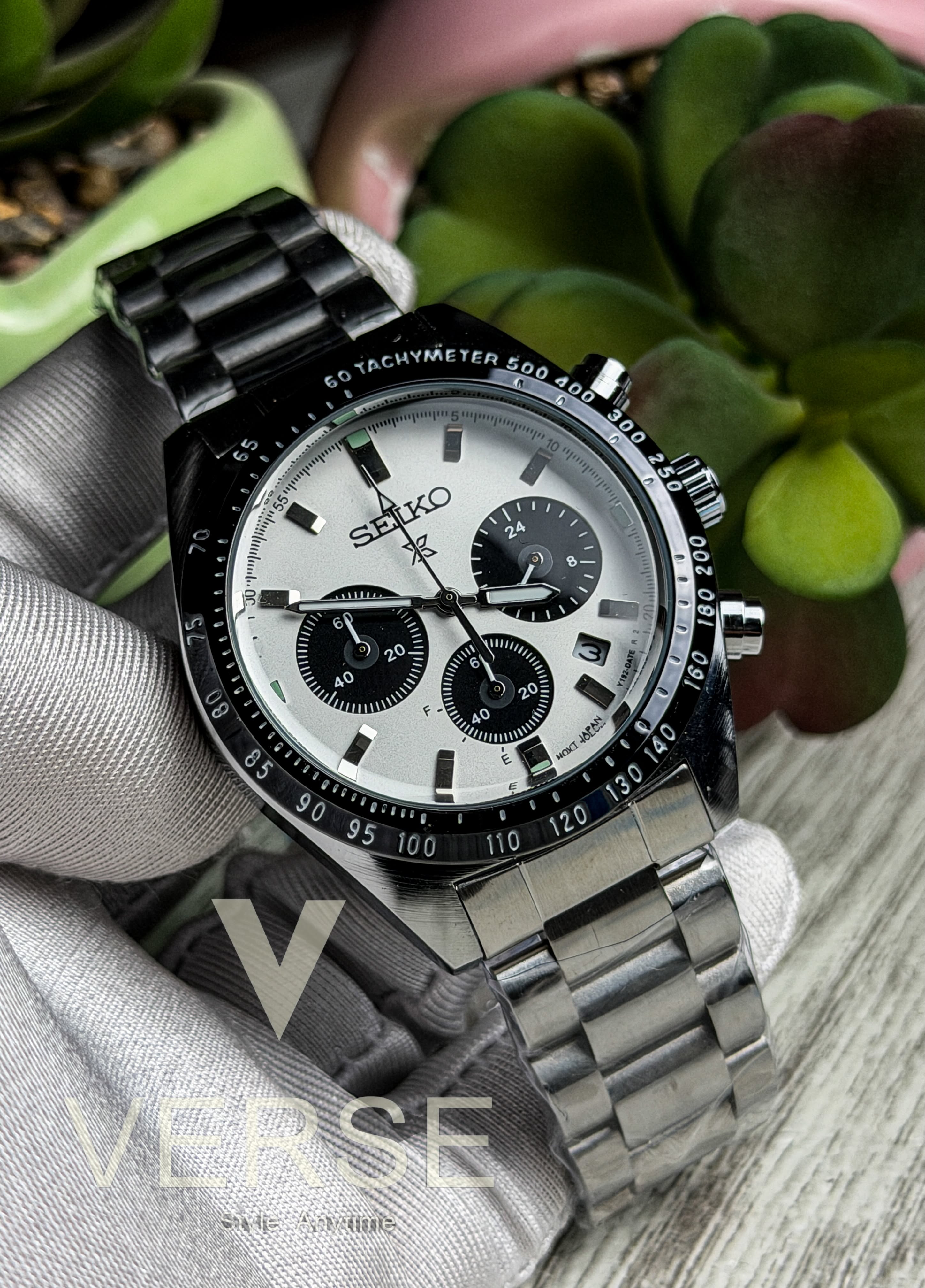 Seiko Prospex Speedtimer Chronograph | Panda Dial Stainless Steel Watch - ( Double A ) - VERSE - 