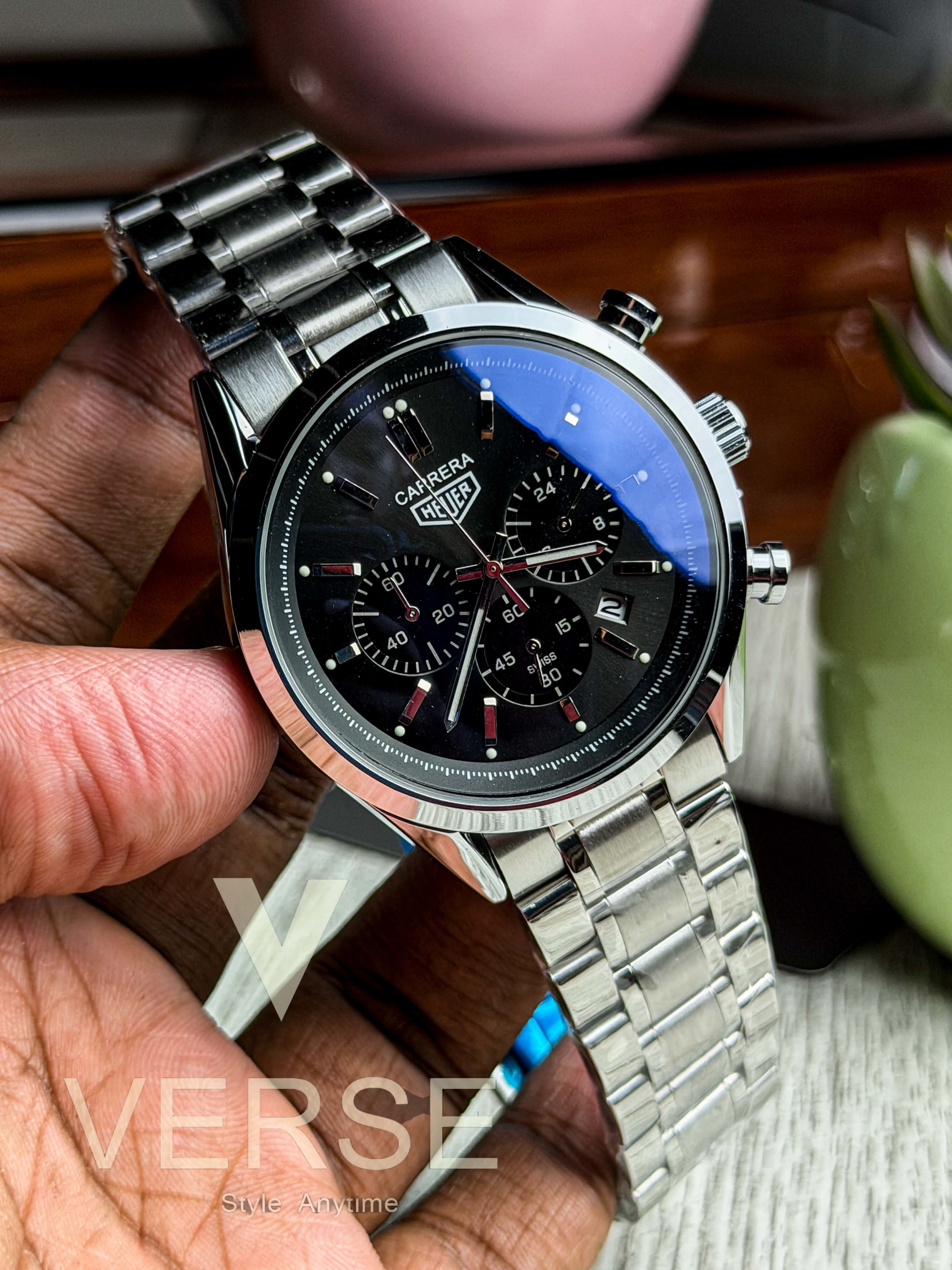 TAG Heuer Carrera Chronograph V2 | Inky Black Dial - ( Double A ) - VERSE -