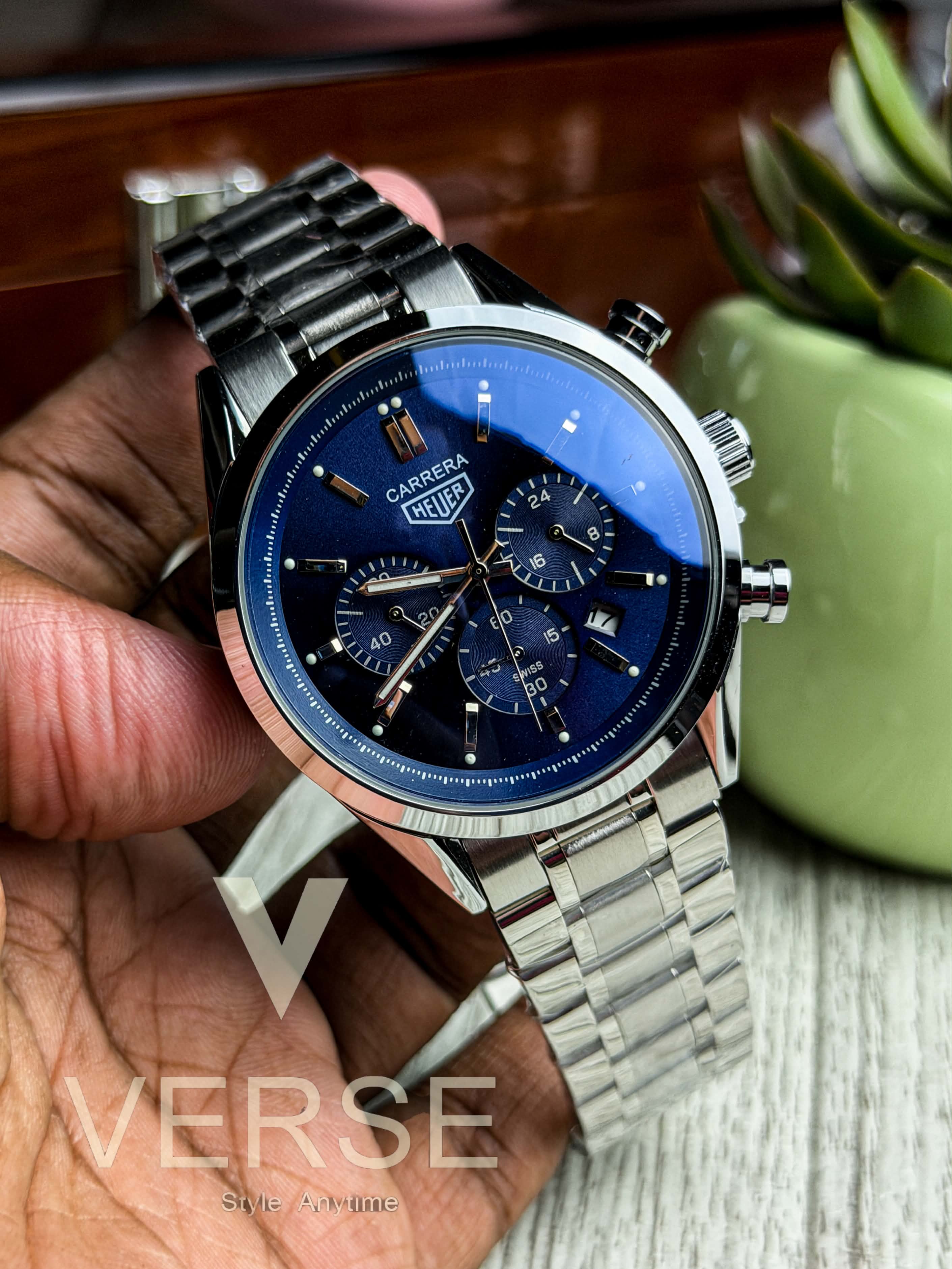 TAG Heuer Carrera Chronograph V2 | Midnight Blue Dial - ( Double A ) - VERSE -
