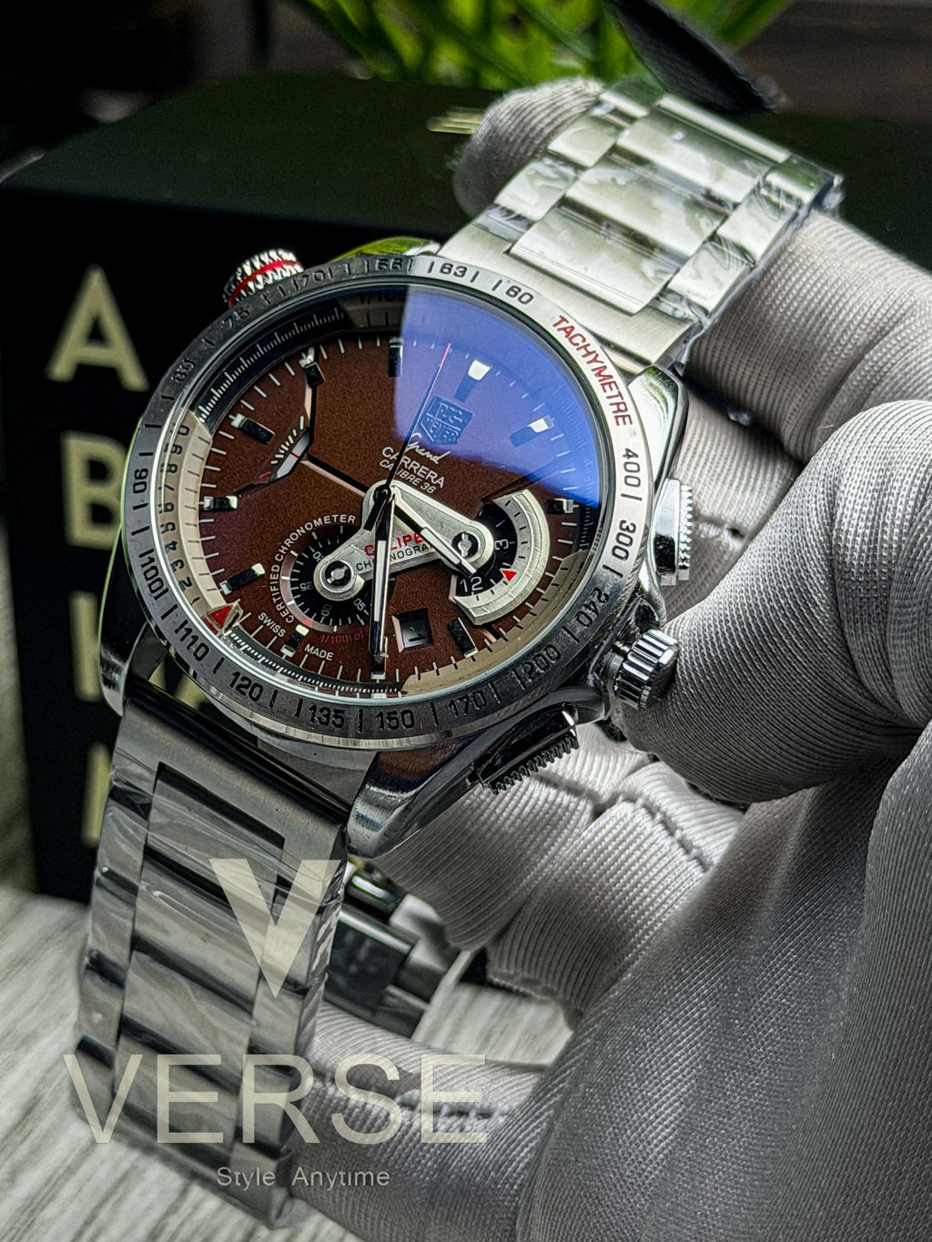 TAG Heuer Grand Carrera Calibre 36 RS Caliper Chronograph | Chocolate Brown Dial - ( Double A ) - VERSE -