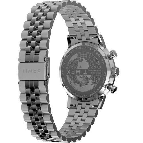 Timex Marlin Chronograph Tachymeter 40mm Ice Blue Dial Stainless Steel Men's Watch | Timex TW2Y66500 - VERSE -